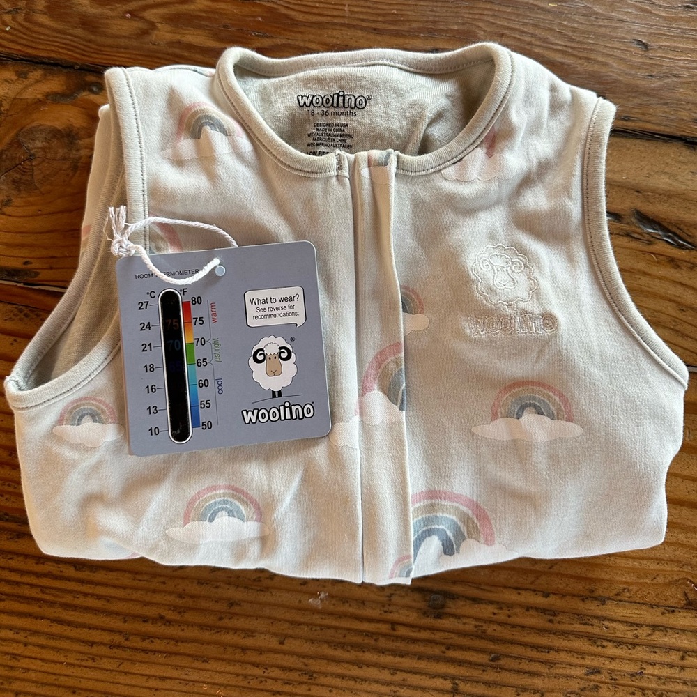 Woolino Rainbow Sleep Sack with feet